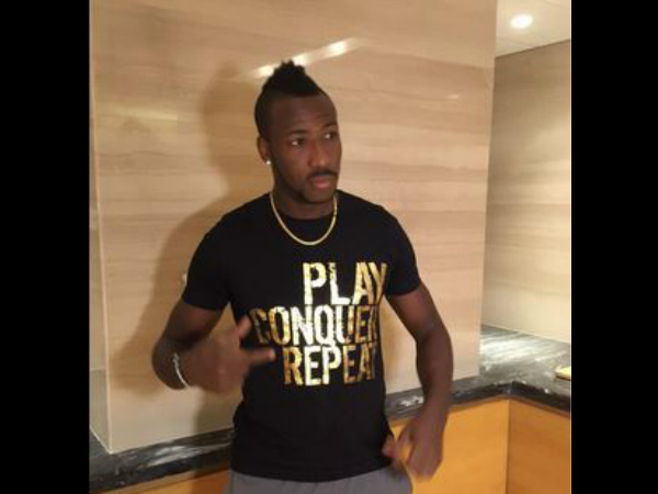 Andre Russell at the post-match celebration party. (Photo from KKR's Twitter page) Andre Russell at the post-match celebration party. (Photo from KKR's Twitter page)