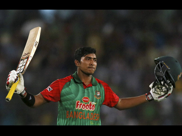 Soumya Sarkar celebrates his century Soumya Sarkar celebrates his century