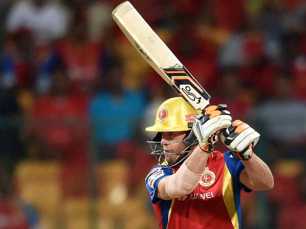 AB de Villiers plays a shot against RR AB de Villiers plays a shot against RR