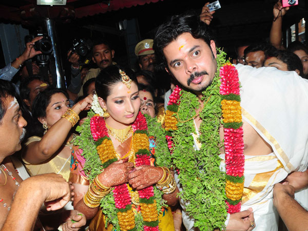 Sreesanth and his wife Sreesanth and his wife