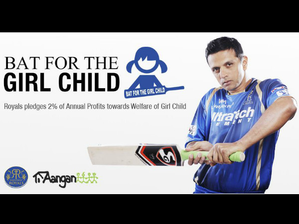 Dravid bats for the girl child Dravid bats for the girl child
