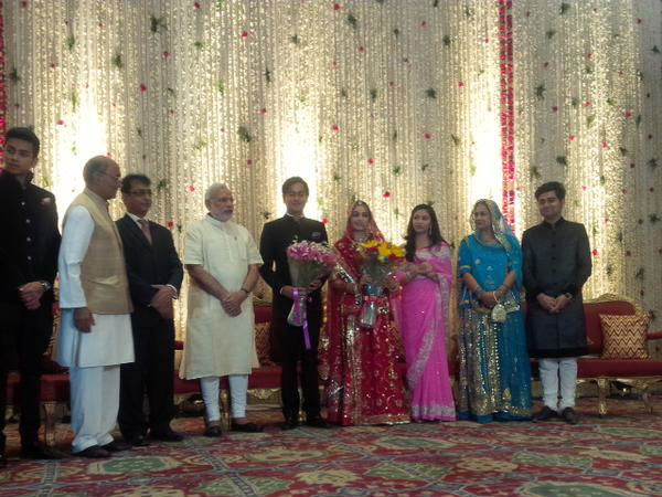 When PM Modi attended Digvijay Singh's son wedding reception. When PM Modi attended Digvijay Singh's son wedding reception.