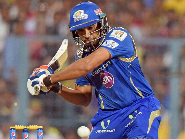 Rohit gets ready to play a shot against CSK Rohit gets ready to play a shot against CSK