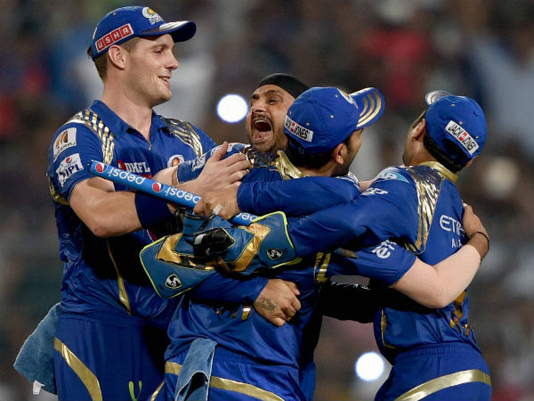 MI players celebrate their victory MI players celebrate their victory