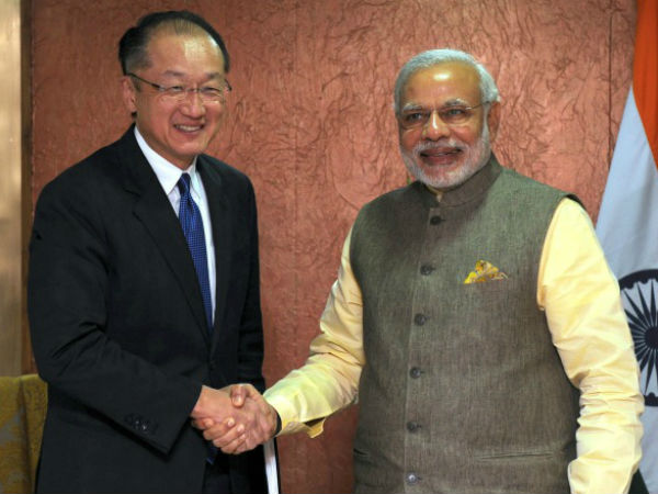 File Photo. World Bank President Jim Yong Kim with PM Modi. File Photo. World Bank President Jim Yong Kim with PM Modi.