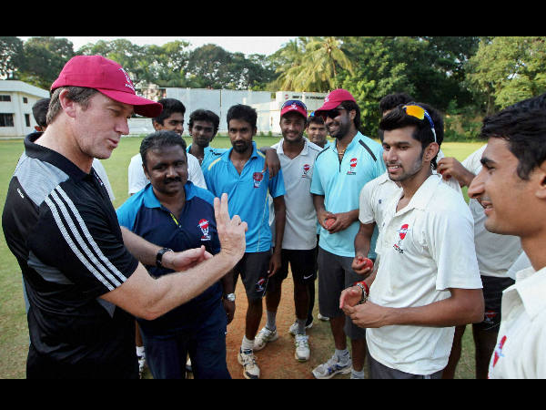 File photo: Glenn McGrath interacting with youngsters File photo: Glenn McGrath interacting with youngsters