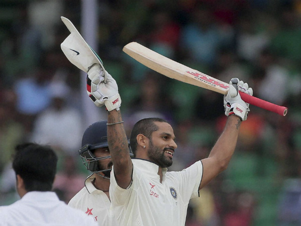 Shikhar celebrates his ton Shikhar celebrates his ton