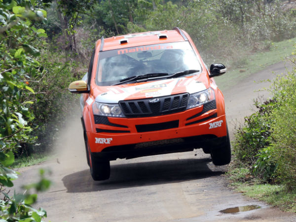 Gaurav Gill and co-driver Musa Sherif of Team Mahindra Adventure in action Gaurav Gill and co-driver Musa Sherif of Team Mahindra Adventure in action