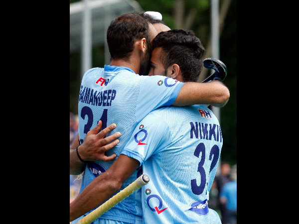 A file picture of Indian players celebrating a goal A file picture of Indian players celebrating a goal