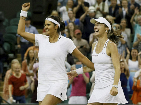 File photo: Sania (left) and Martina at Wimbledon this year File photo: Sania (left) and Martina at Wimbledon this year