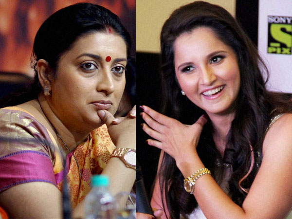 Smriti Irani and Sania Mirza Smriti Irani and Sania Mirza