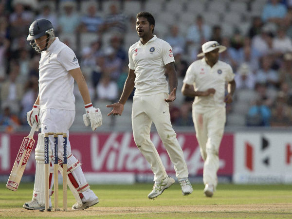 A file picture of Varun Aaron (centre) celebrating a Test wicket A file picture of Varun Aaron (centre) celebrating a Test wicket