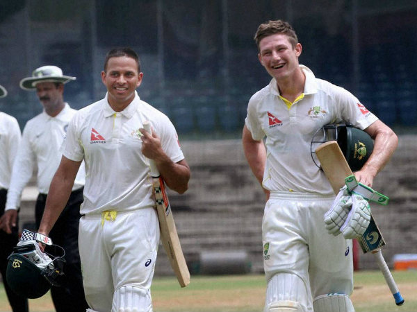 File photo: Usman Khawaja (left) with Cameron Bancroft File photo: Usman Khawaja (left) with Cameron Bancroft