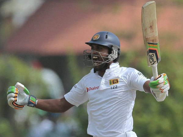 Chandimal is ecstatic after scoring a hundred Chandimal is ecstatic after scoring a hundred