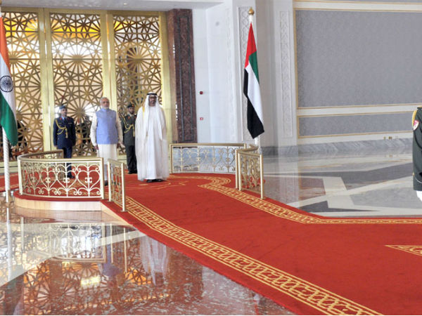 PM Modi receiving Guard of Honour on his arrival
