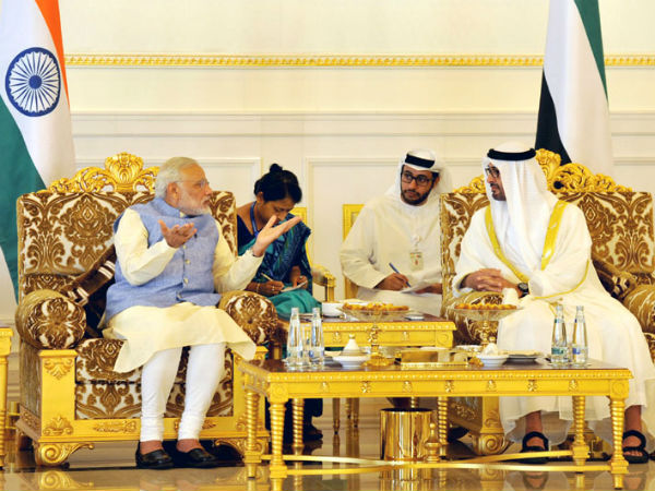PM Narendra Modi meeting the Crown Prince of Abu Dhabi