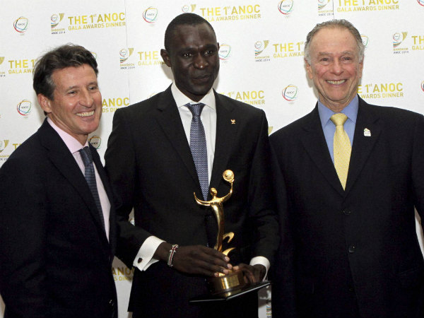 File photo: Sebastian Coe (left) is seen with Kenyan athlete David Rudisha (centre) and President of the Organising Committee of Rio Olympics 2016 Carlos Nuzman File photo: Sebastian Coe (left) is seen with Kenyan athlete David Rudisha (centre) and President of the Organising Committee of Rio Olympics 2016 Carlos Nuzman