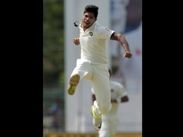 Umesh can't hide his joy after dismissing Mathews on the 1st ball of the day Umesh can't hide his joy after dismissing Mathews on the 1st ball of the day