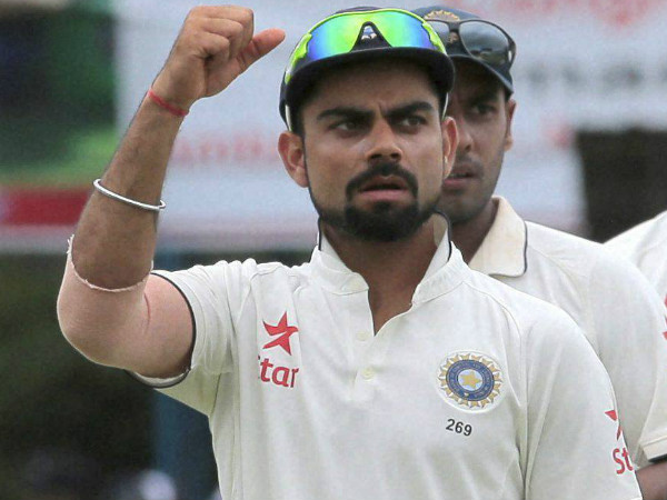 Kohli celebrates a wicket during Sri Lanka Test series Kohli celebrates a wicket during Sri Lanka Test series