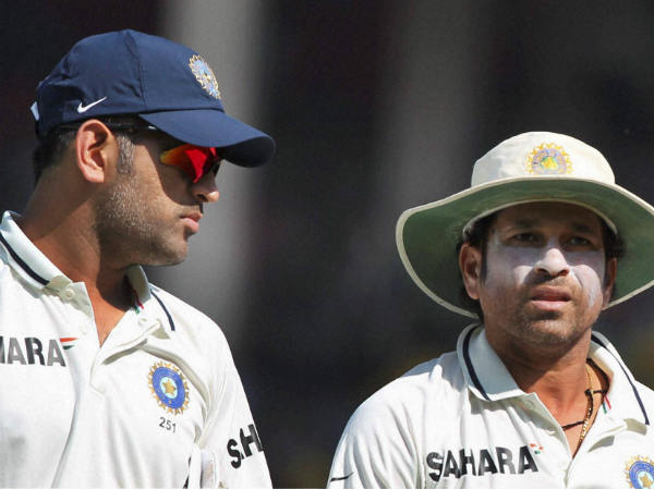 File photo: Dhoni (left) with Tendulkar File photo: Dhoni (left) with Tendulkar