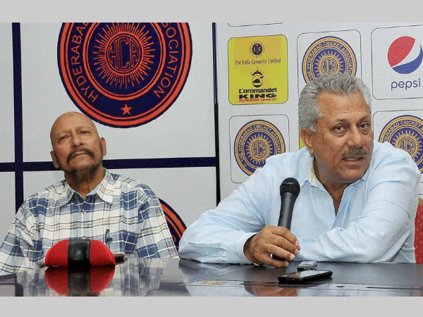 ICC president Zaheer Abbas (right) with Syed Kirmani at a media conference in Hyderabad on Tuesday (September 15) ICC president Zaheer Abbas (right) with Syed Kirmani at a media conference in Hyderabad on Tuesday (September 15)