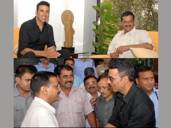 Akshay Kumar and Arvind Kejriwal Akshay Kumar and Arvind Kejriwal