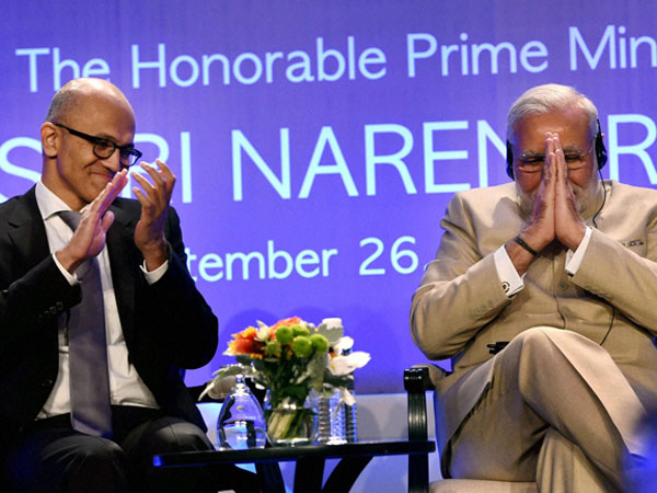 Satya Nadella-Modi Satya Nadella-Modi