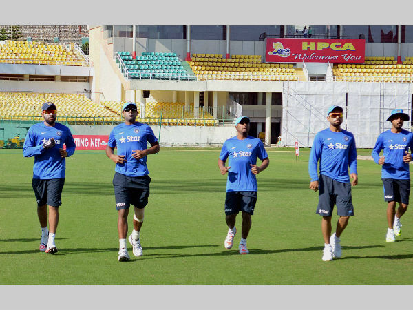 Indian players train for the 1st T20I in Dharamsala Indian players train for the 1st T20I in Dharamsala
