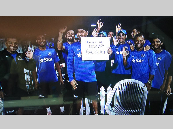 Indian players 'love' VVS Laxman's shirt Indian players 'love' VVS Laxman's shirt