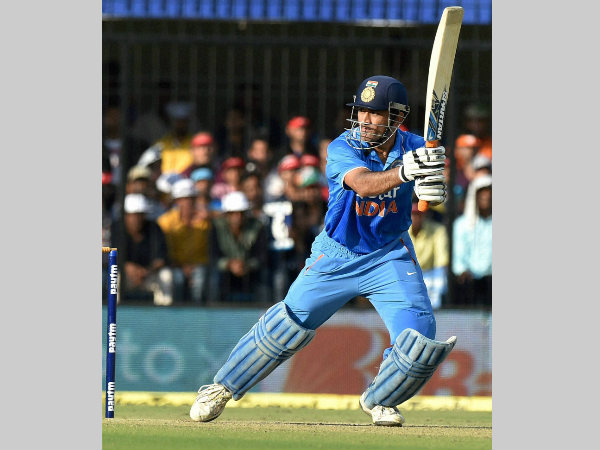Dhoni plays a shot on way to 92 not out Dhoni plays a shot on way to 92 not out