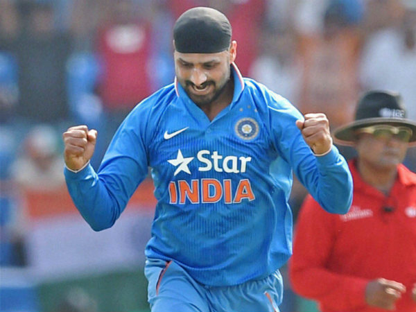 Harbhajan celebrates after dismissing Miller Harbhajan celebrates after dismissing Miller