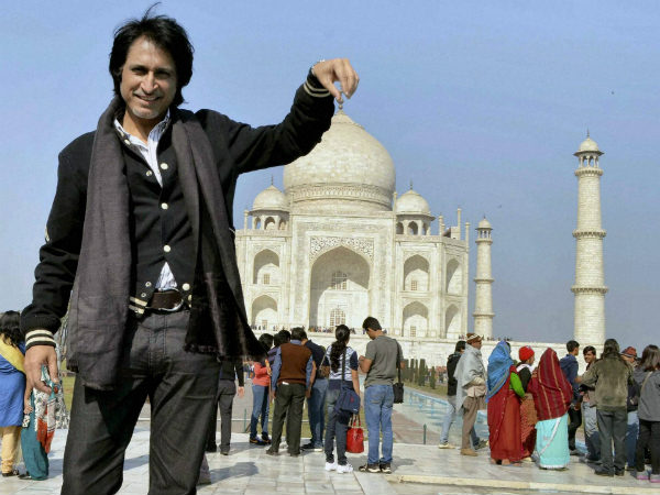 A file photo of Ramiz Raja at the Taj Mahal in Agra A file photo of Ramiz Raja at the Taj Mahal in Agra