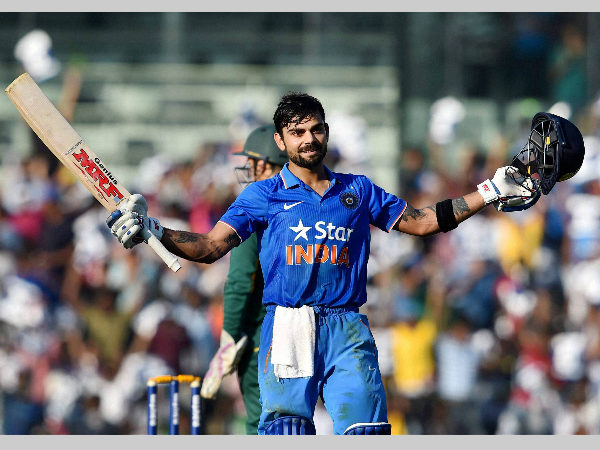Kohli celebrates his record 23rd ton Kohli celebrates his record 23rd ton
