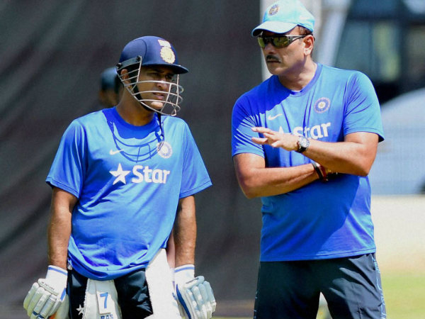 File photo: Shastri (right) with India ODI captain MS Dhoni File photo: Shastri (right) with India ODI captain MS Dhoni
