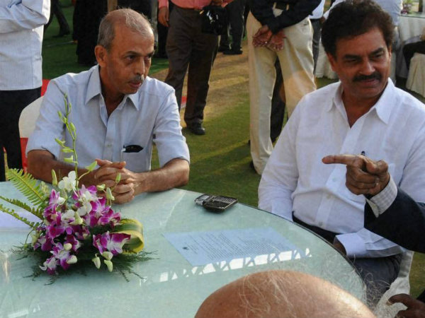 File photo: Sudhir Naik (left) with former India captain Dilip Vengsarkar File photo: Sudhir Naik (left) with former India captain Dilip Vengsarkar