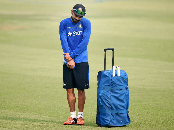 Kohli gestures during a training session in Mohali yesterday (November 3) Kohli gestures during a training session in Mohali yesterday (November 3)