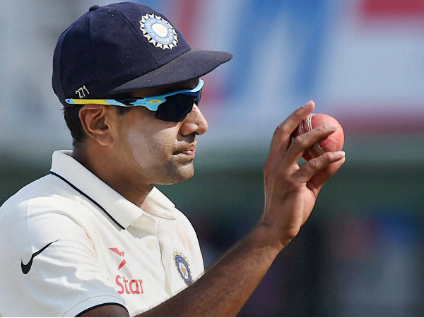 Ashwin holds up the ball after taking 5 wickets on Friday (November 6) Ashwin holds up the ball after taking 5 wickets on Friday (November 6)