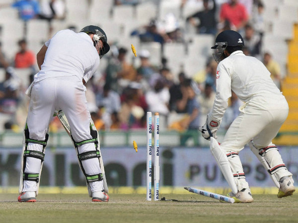 AB de Villiers is bowled by Amit Mishra (not in picture) AB de Villiers is bowled by Amit Mishra (not in picture)