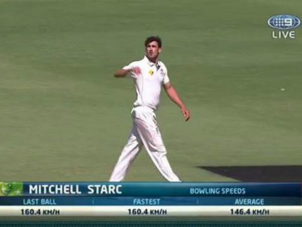 Starc's amazing speeds on display on TV Starc's amazing speeds on display on TV