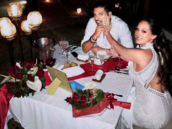 Yuvraj Singh and Hazel Keech Yuvraj Singh and Hazel Keech