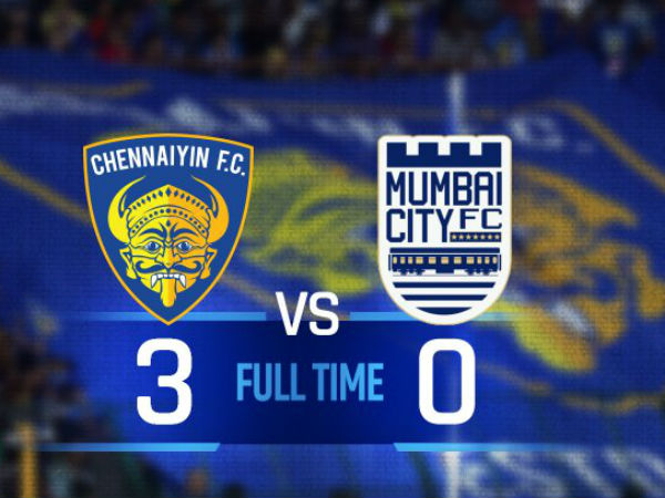 Chennaiyin FC beat Mumbai 3-0 Chennaiyin FC beat Mumbai 3-0