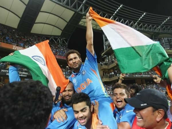 Virat Kohli and his team-mates carry Sachin Tendulkar after India won the World Cup 2011 Virat Kohli and his team-mates carry Sachin Tendulkar after India won the World Cup 2011