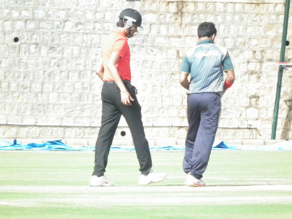 Pathak plays it safe wearing a helmet Pathak plays it safe wearing a helmet