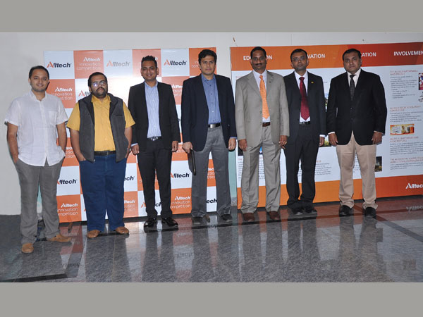 From Left to right : Pavan Kumar, CEO and founder, Workbench Projects; Subhadeep Sanyal, vice president, Omnivore Partners; Saket Agarwal, CEO and founder, Onnivation and Ashwin Raguraman, chief operating officer, India Innovation Fund; Ravindra Neralla, project manager, Asia Pacific, Alltech;Diverse Krishnan Mundanat, regional controller, South Asia, Alltech; and : Dr. Aman Sayed, general manager, South Asia, Alltech were the diverse panel of judges at Alltech innovation competition. From Left to right : Pavan Kumar, CEO and founder, Workbench Projects; Subhadeep Sanyal, vice president, Omnivore Partners; Saket Agarwal, CEO and founder, Onnivation and Ashwin Raguraman, chief operating officer, India Innovation Fund; Ravindra Neralla, project manager, Asia Pacific, Alltech;Diverse Krishnan Mundanat, regional controller, South Asia, Alltech; and : Dr. Aman Sayed, general manager, South Asia, Alltech were the diverse panel of judges at Alltech innovation competition.