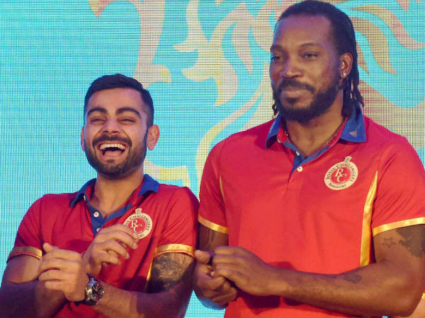 Virat Kohli (left) and Chris Gayle have been retained by RCB Virat Kohli (left) and Chris Gayle have been retained by RCB