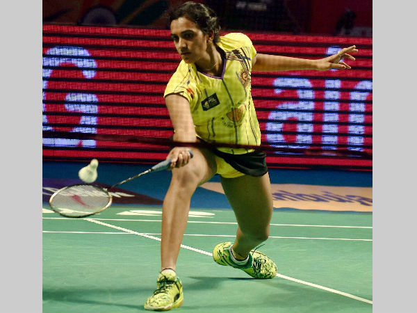 P.V.Sindhu of Chennai Smashers play a shot against Supanida K of Hyderabad Hunters P.V.Sindhu of Chennai Smashers play a shot against Supanida K of Hyderabad Hunters
