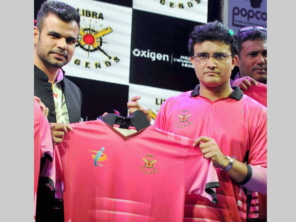 Ganguly (right) unveiling the Libra Legends jersey recently Ganguly (right) unveiling the Libra Legends jersey recently