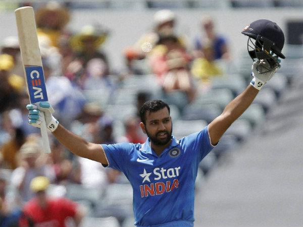 Rohit celebrates his century in Perth Rohit celebrates his century in Perth