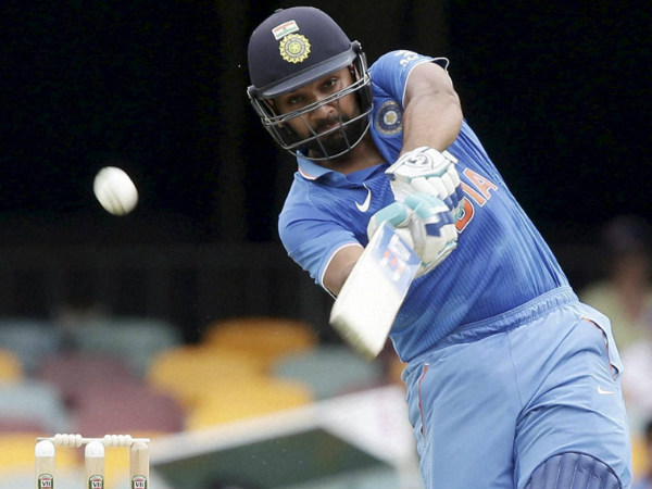 Rohit Sharma plays a shot on way to 124 Rohit Sharma plays a shot on way to 124