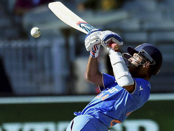Rahane guides the ball over the wicketkeeper's head during his 50-run knock Rahane guides the ball over the wicketkeeper's head during his 50-run knock